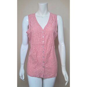 Anthropologie Sunday in Brooklyn Sleeveless Button Top shirt Size Large